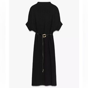 Zara Black Maxi Dress with Belt